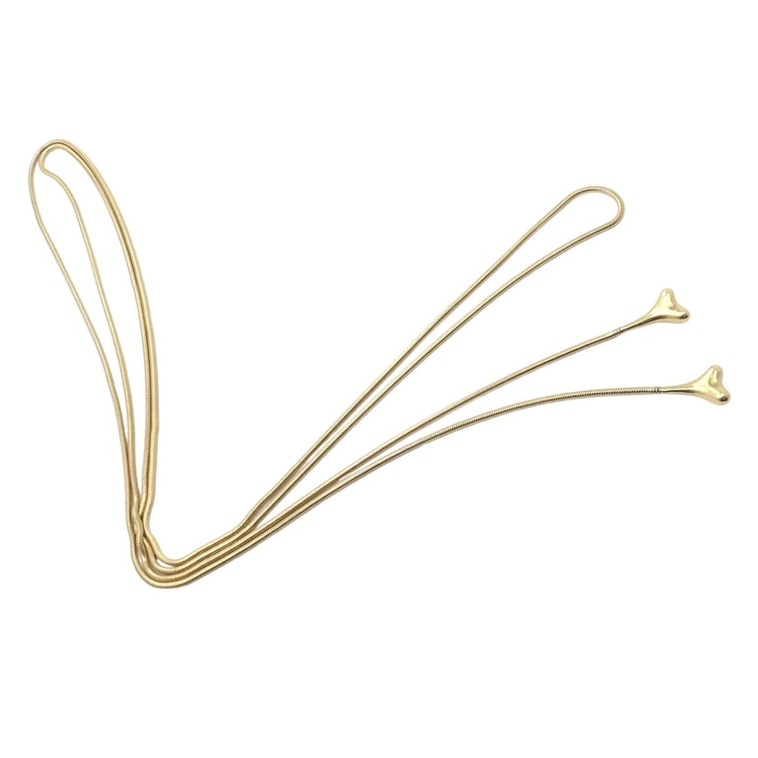 Authentic! Vintage Tiffany & Co 18k Yellow Gold 51" Extra Long Ginkgo Necklace - 8