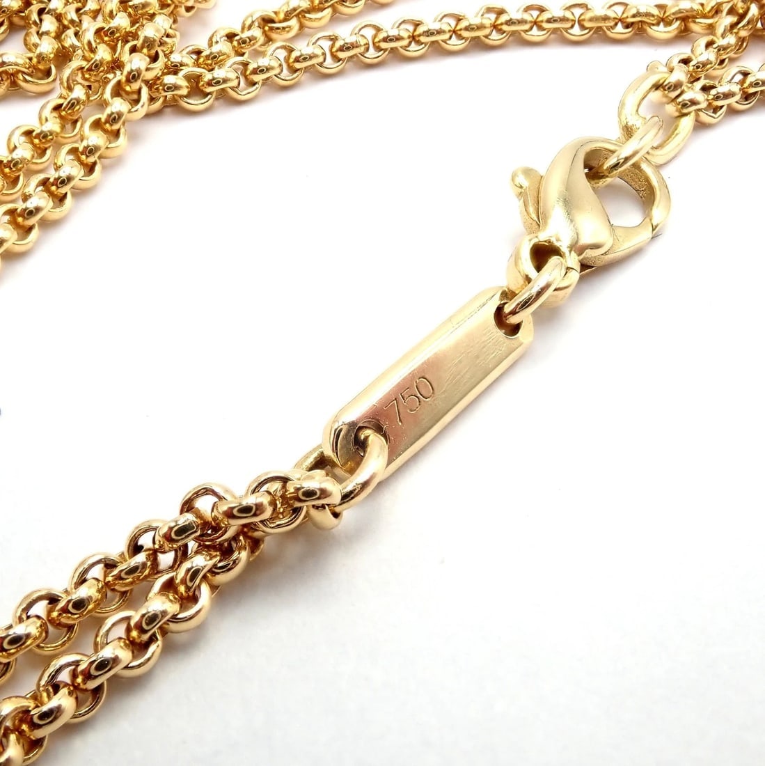 Authentic! Chopard 18k Yellow Gold Large Happy Elephant Pendant Necklace - 9