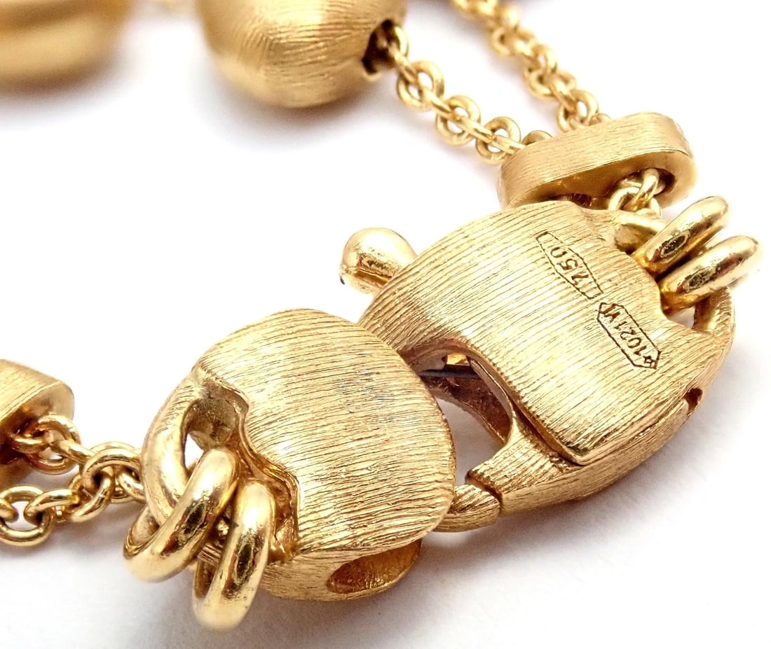 Authentic! Marco Bicego 18k Yellow Gold Paradise Gemstone Diamond Necklace - 4