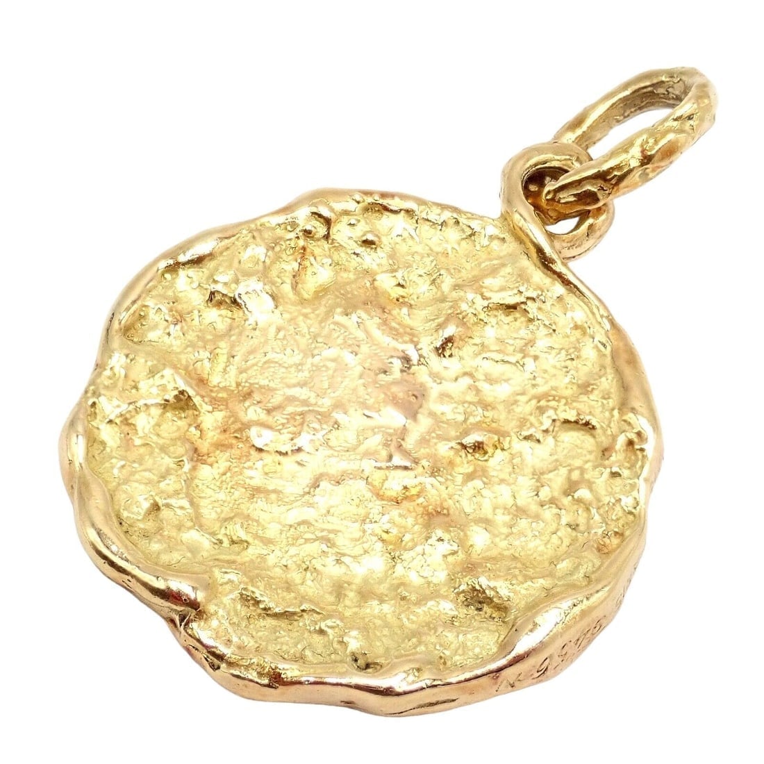 Rare! Vintage Chaumet Paris 18k Yellow Gold Zodiac Aquarius Pendant Medallion - 11