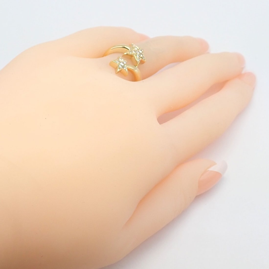 Chanel Comete 18k Yellow Gold Diamond Cocktail Stars Ring sz 6.5 - 2