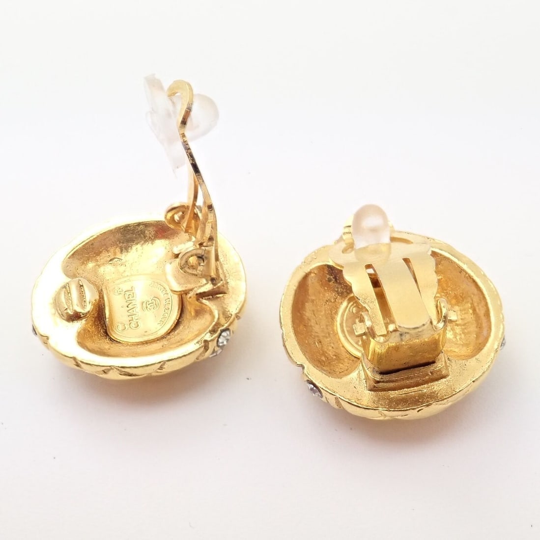 Rare! Vintage Chanel Paris France Crystal Earrings 1970's - 5