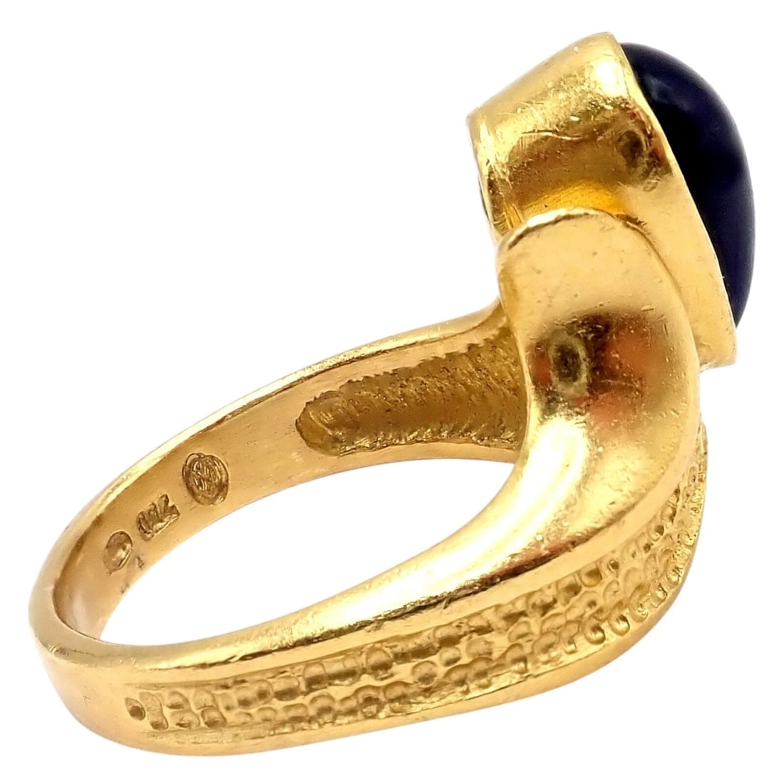 Authentic! Ilias Lalaounis Greece 18k Yellow Gold Onyx Ring - 3