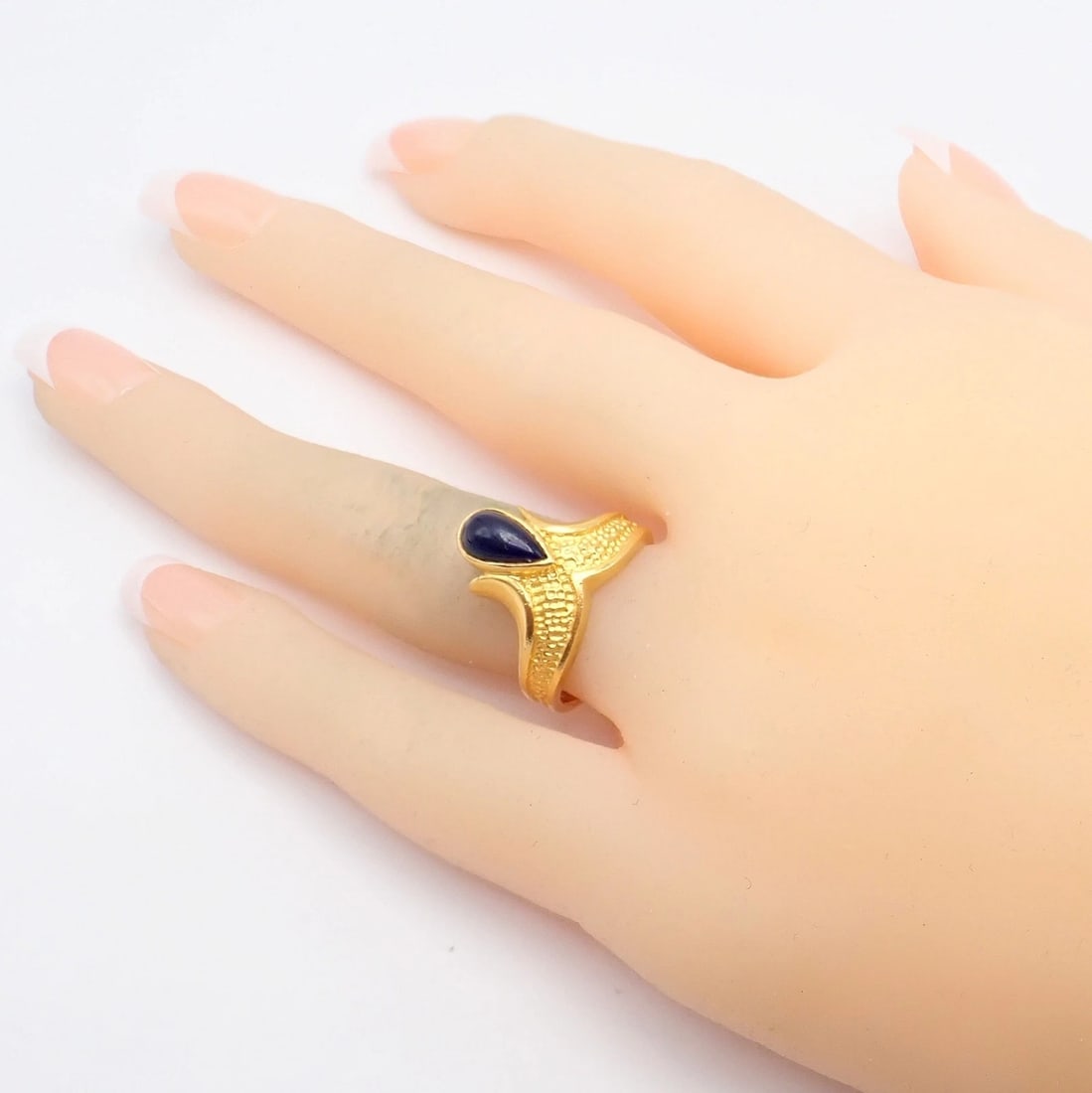 Authentic! Ilias Lalaounis Greece 18k Yellow Gold Onyx Ring - 4