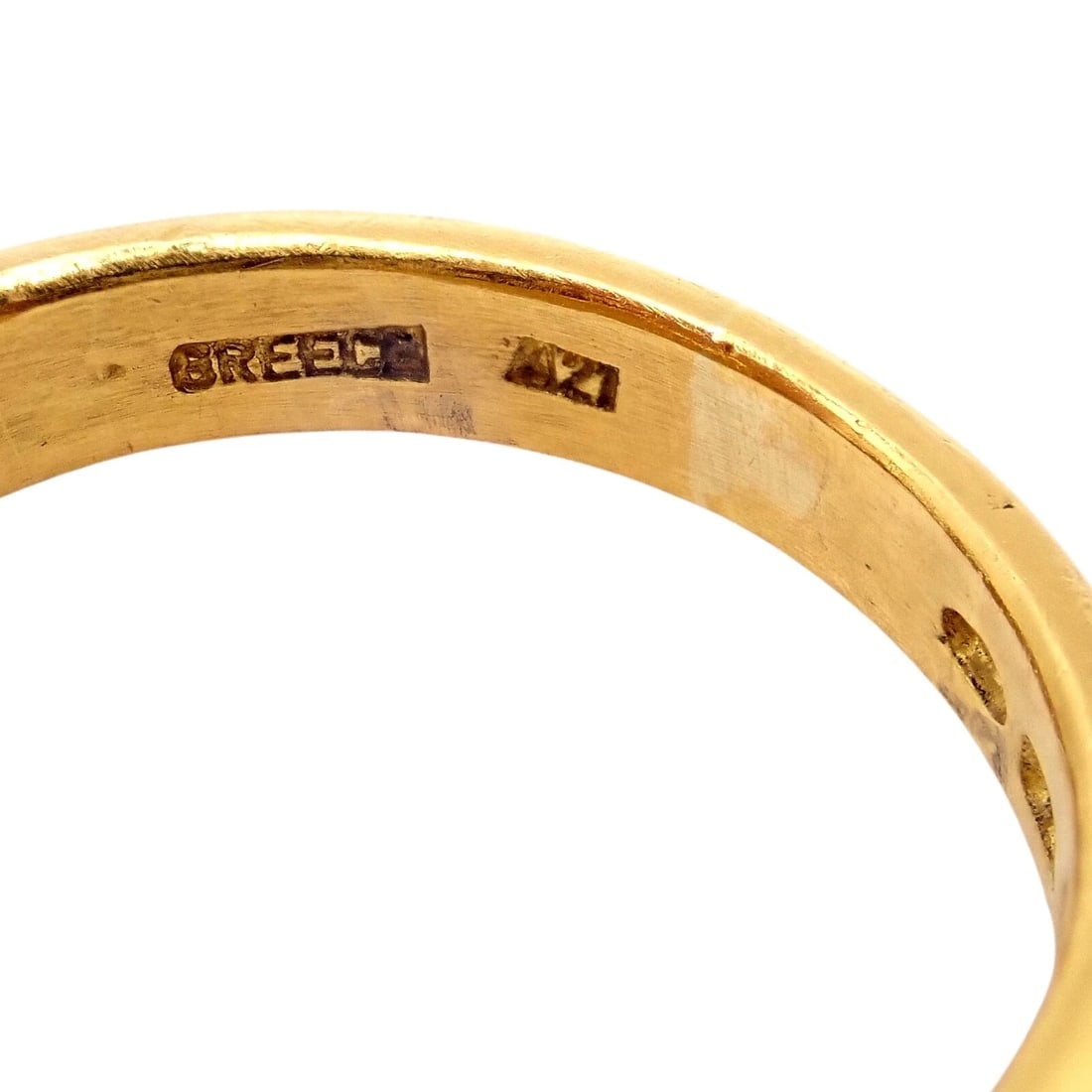 Authentic! Ilias Lalaounis Greece 18k Yellow Gold Onyx Ring - 9