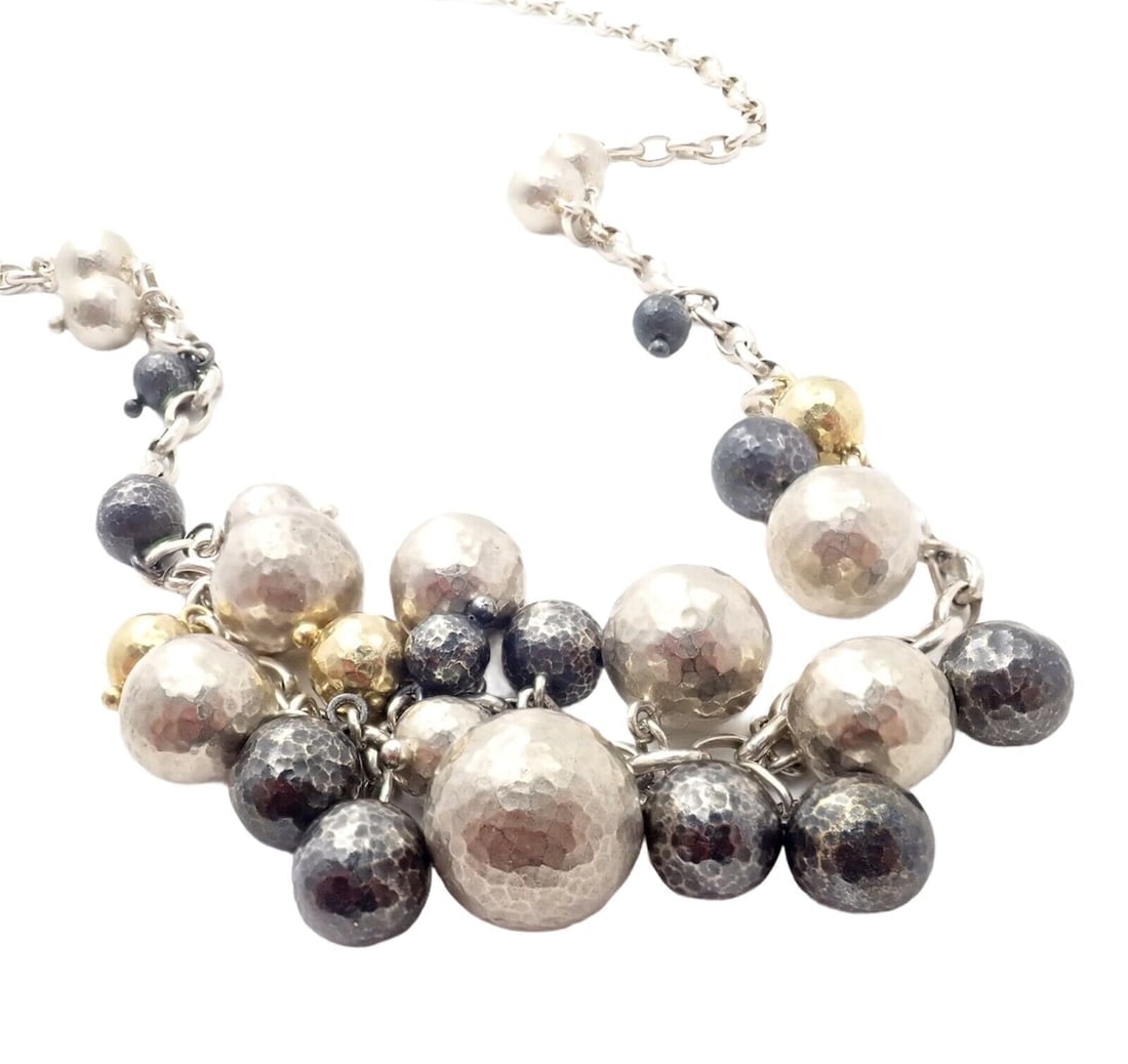 Authentic Gurhan 24k Yellow Gold Sterling Silver Long Caviar Bead Necklace 31" (1 of 5)