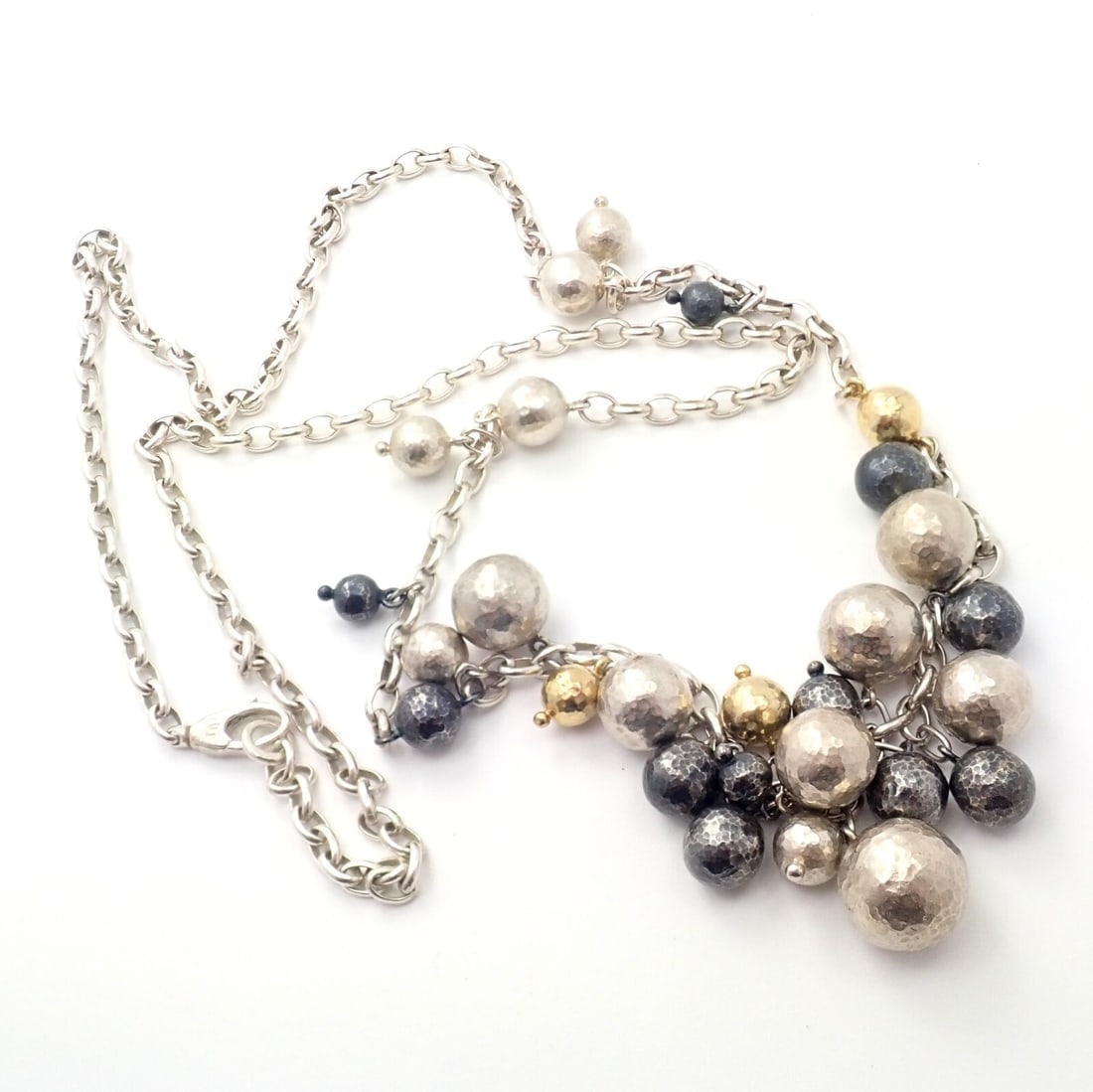 Authentic Gurhan 24k Yellow Gold Sterling Silver Long Caviar Bead Necklace 31" - 2