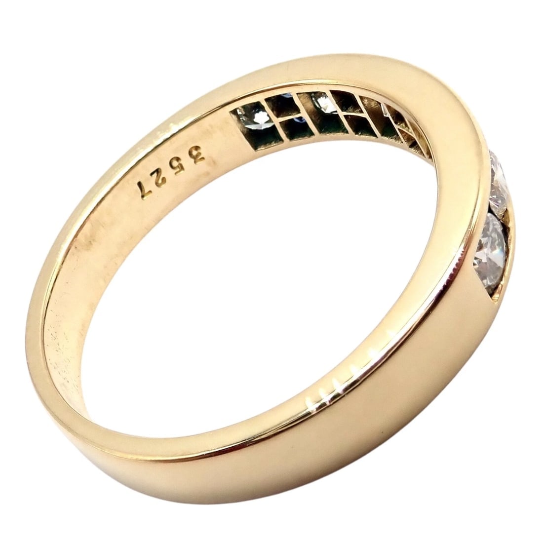 Authentic! Tiffany & Co 18k Yellow Gold 1.20ctw Diamond Sapphire Band Ring sz 5 - 9