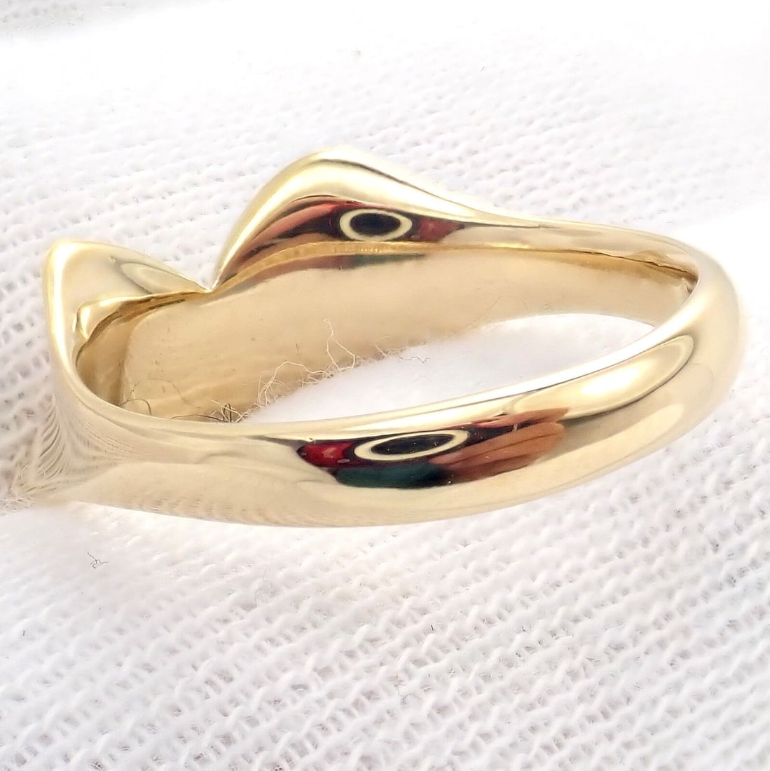 Tiffany & Co. 18k Yellow Gold Peretti Butterfly Bow Ring Sz 5.5 - 6