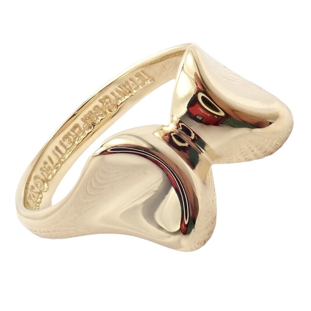 Tiffany & Co. 18k Yellow Gold Peretti Butterfly Bow Ring Sz 5.5 - 8