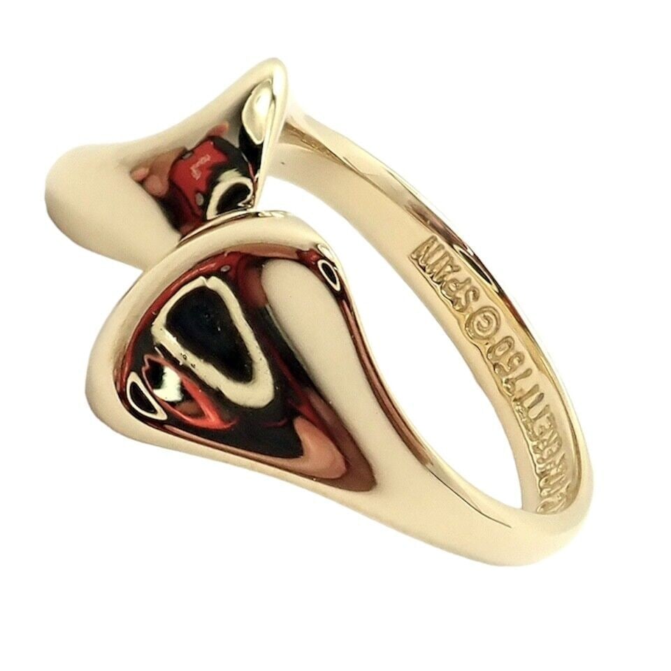 Tiffany & Co. 18k Yellow Gold Peretti Butterfly Bow Ring Sz 5.5 - 9