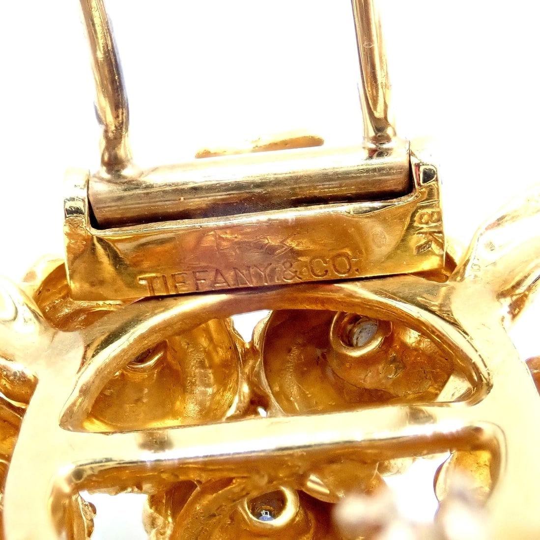 Rare! Authentic Tiffany & Co. Turtle 18k Yellow Gold Diamond Sapphire Pin Brooch - 2