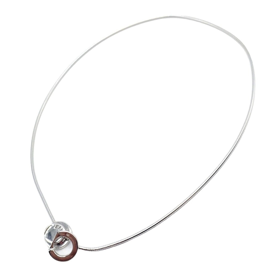 Rare! Authentic Modernist Dinh Van 18k White Gold Diamond Ombre De Lune Necklace - 4