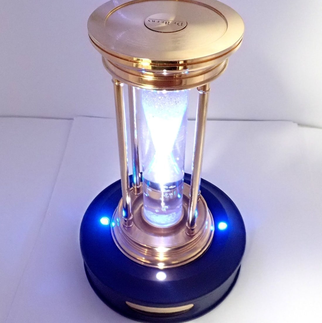 Authentic! De Beers Limited Edition Millennium 2000 Diamond Brass Hourglass - 2