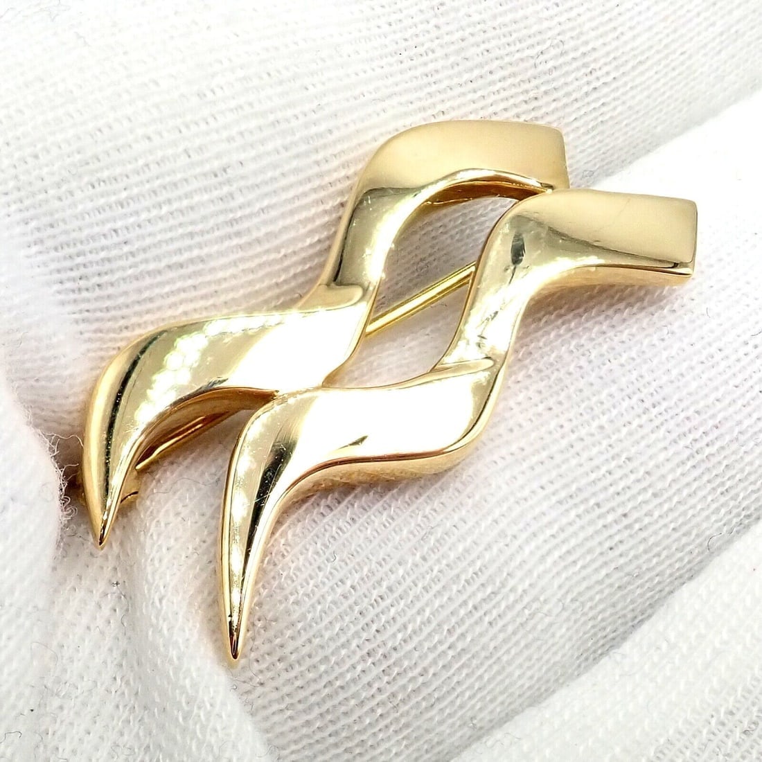 Authentic! Tiffany & Co 18k Yellow Gold Picasso Zodiac Aquarius Brooch Pin - 3