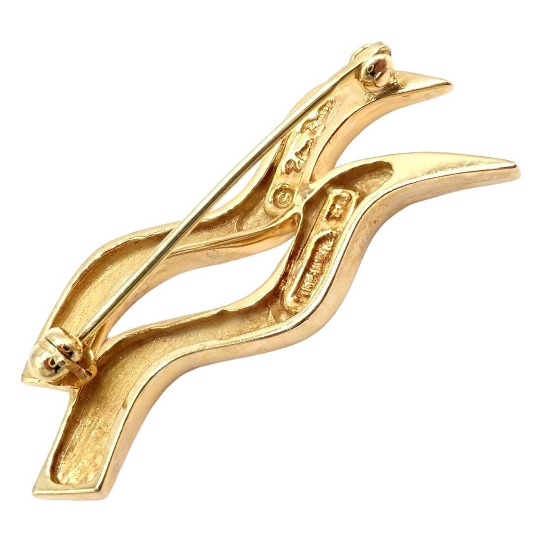 Authentic! Tiffany & Co 18k Yellow Gold Picasso Zodiac Aquarius Brooch Pin - 5