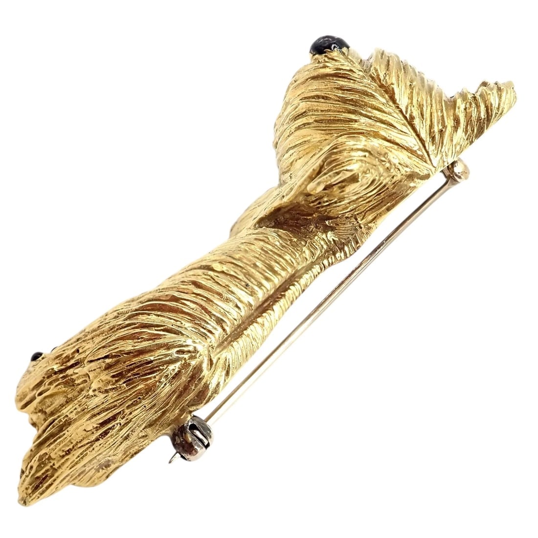Rare! Vintage Tiffany & Co 18k Yellow Gold Enamel Dog Terrier Brooch Pin 1960's - 11
