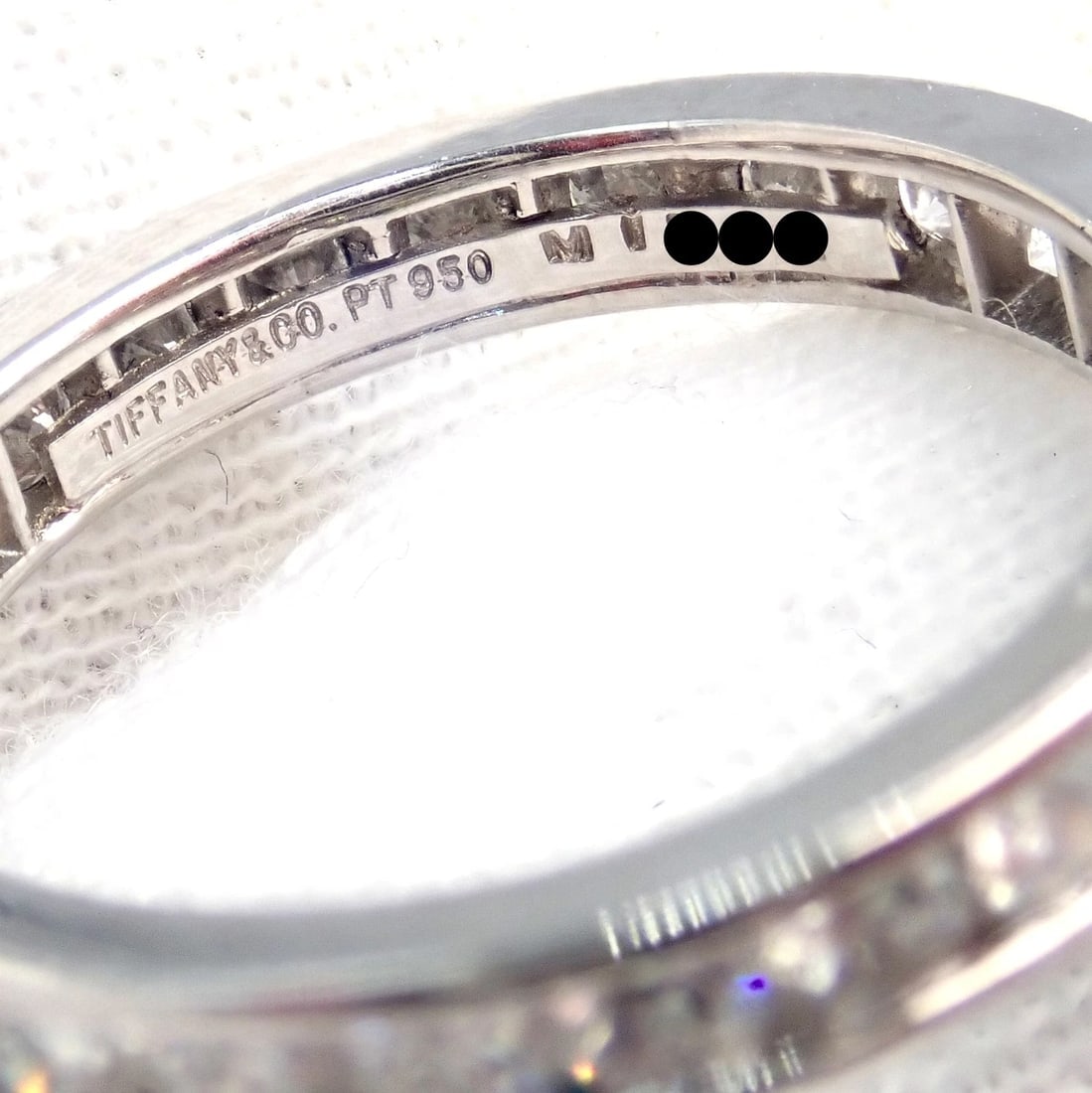 Tiffany & Co Platinum 0.80ct Diamond Full Circle Eternity 3mm Band Ring sz 4.5 - 10