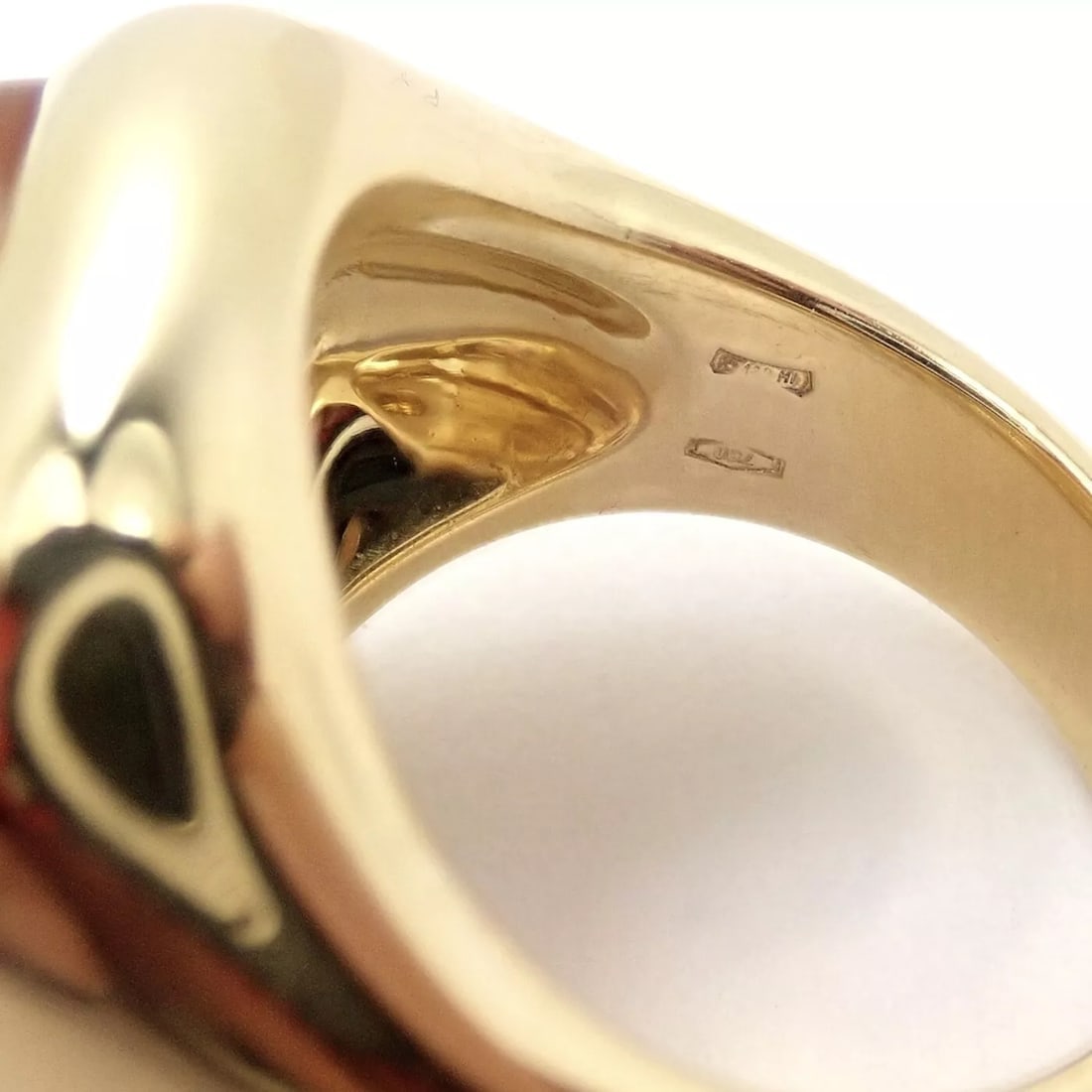 Rare! Authentic Pomellato 18k Yellow Gold Large 4 Citrine Ring Sz 6.5 - 5