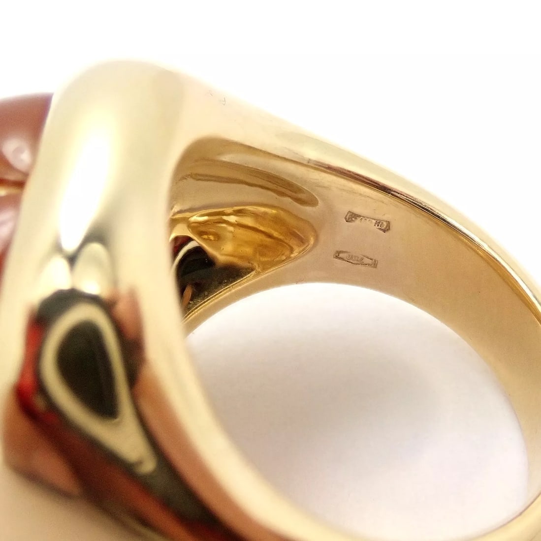 Rare! Authentic Pomellato 18k Yellow Gold Large 4 Citrine Ring Sz 6.5 - 6