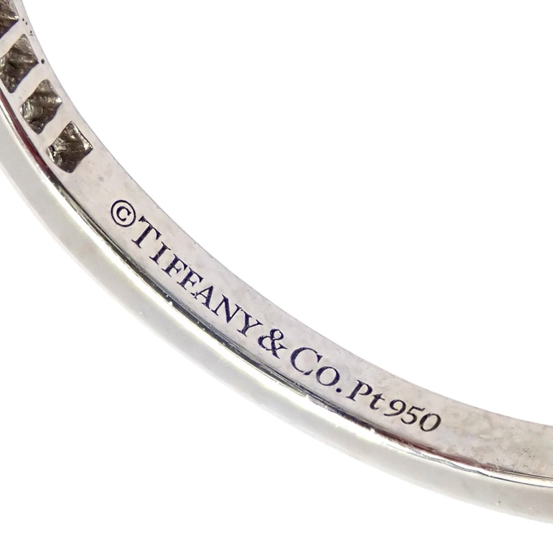 Tiffany & Co Platinum 0.12ct Diamond Infinity Stacking Ring sz 6.5 - 2