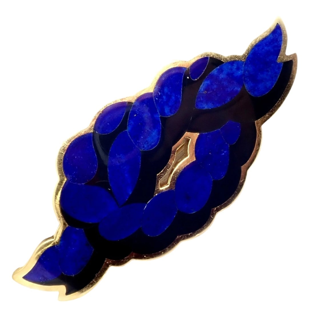 Rare Tiffany & Co. Cummings 18k Yellow Gold Lapis Onyx Nautical Rope Knot Brooch - 11