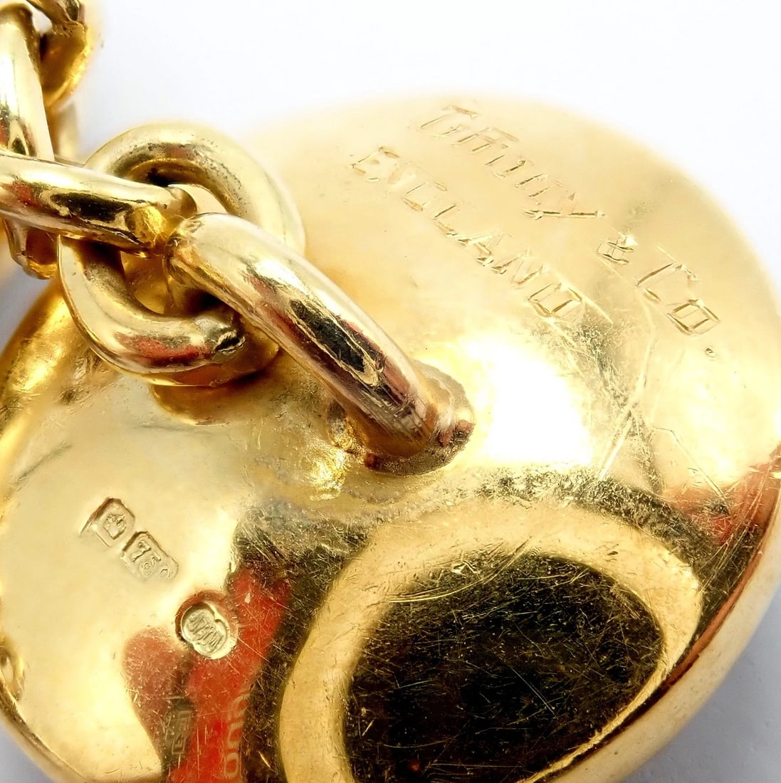 Vintage Tiffany & Co 18k Yellow Gold Essex Reverse Intaglio Field Mice Cufflinks - 10