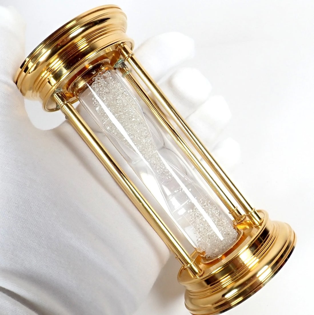 Authentic! De Beers Limited Edition Millennium 2000 Diamond Brass Hourglass - 5