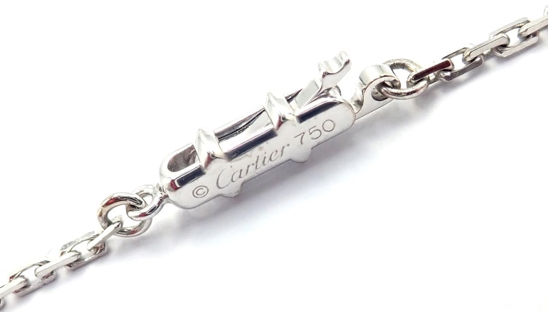 Authentic! Cartier Colombe Dove Of Peace 18k White Gold Diamond Necklace Paper - 9