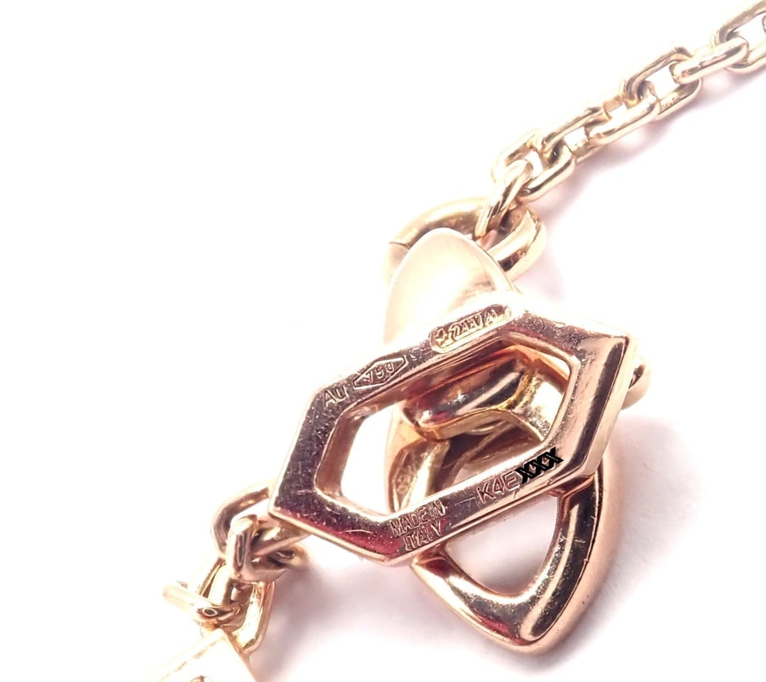 Authentic Bulgari Bvlgari Serpenti 18k Rose Gold Pave Diamond Rubellite Necklace - 11
