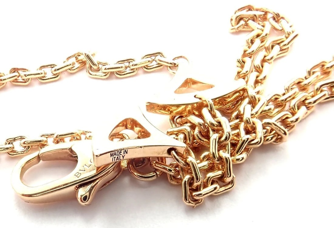 Authentic Bvlgari Bulgari Diva Dream 18k Rose Gold Diamond Peridot Necklace Cert - 10