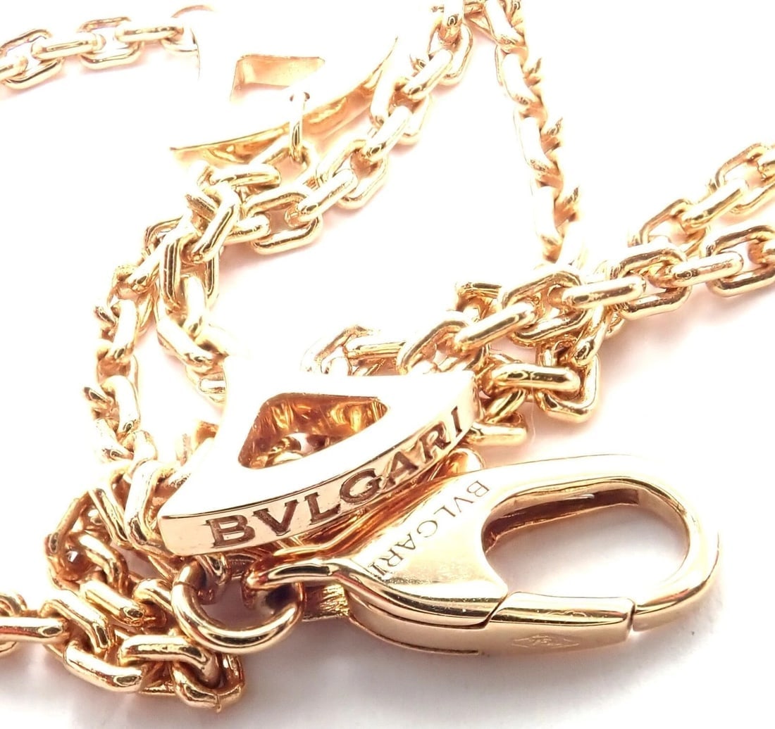 Authentic Bvlgari Bulgari Diva Dream 18k Rose Gold Diamond Peridot Necklace Cert - 8