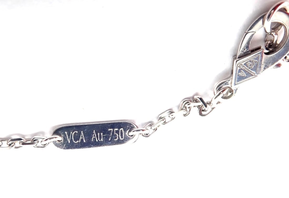 Van Cleef & Arpels Cosmos 18k White Gold Diamond Medium Brooch Pendant Necklace - 13