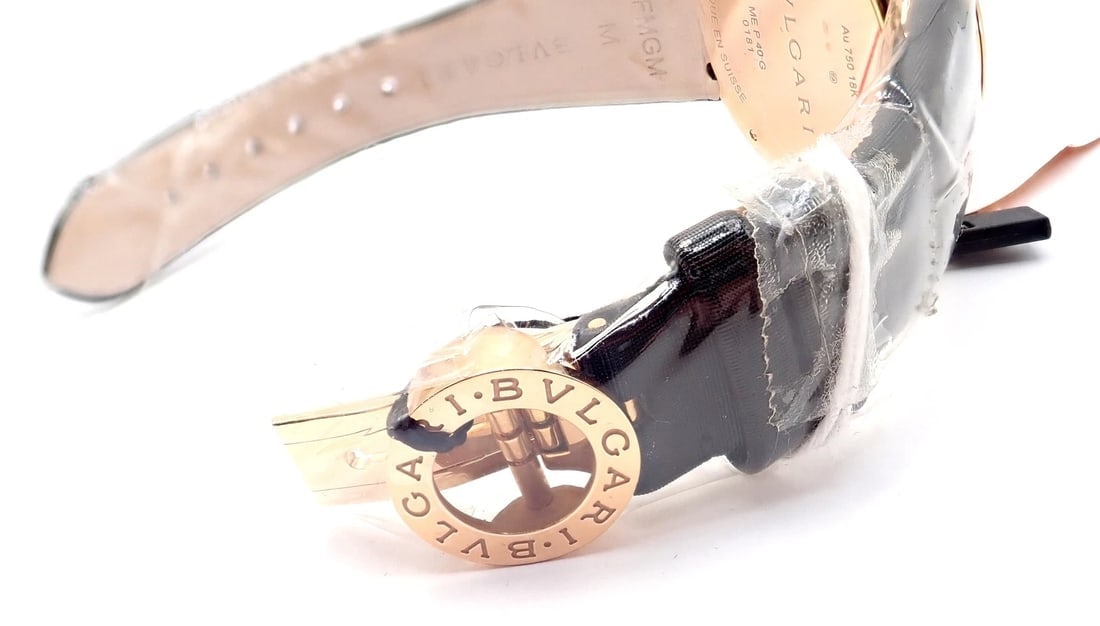 Bulgari Mediterranian Eden 18k Rose Gold Diamond Color Stone MOP Watch Box Paper - 14