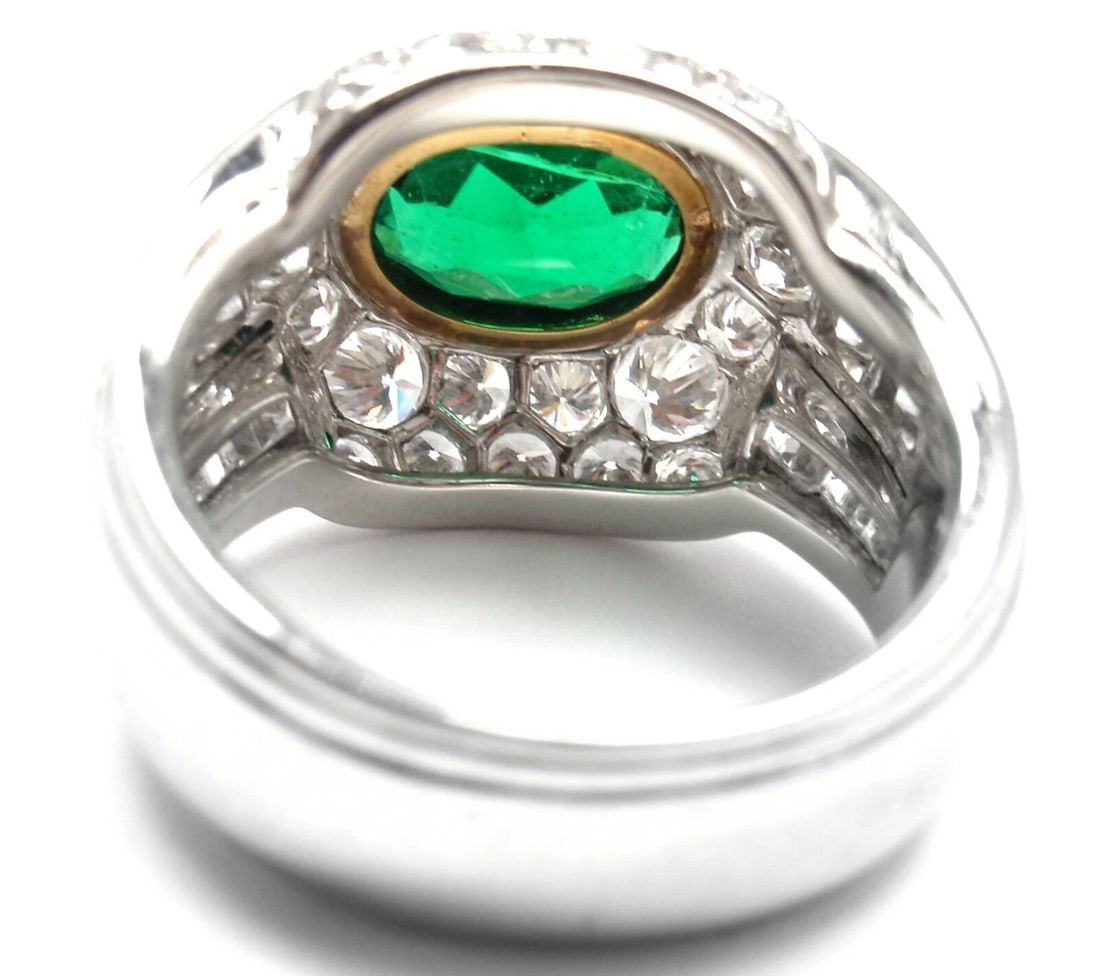 Rare! Authentic Patek Philippe Platinum Diamond Emerald Ring Certificate - 5