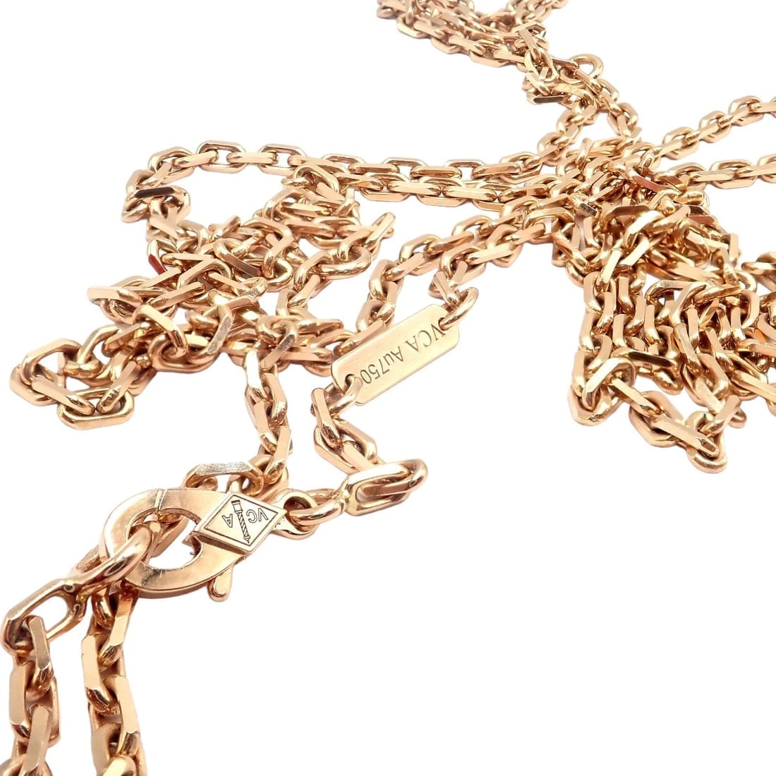Van Cleef & Arpels Zodiaque 18k Rose Gold Leo Pendant Red Jasper Necklace + Cert - 13