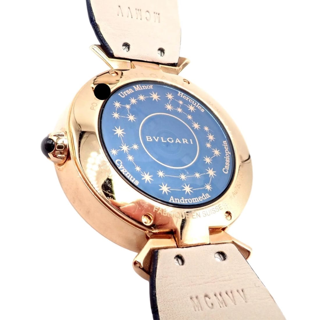Bulgari 18k Rose Gold Diamond Sapphire Divas Dream Automatic Roman Night Watch - 11
