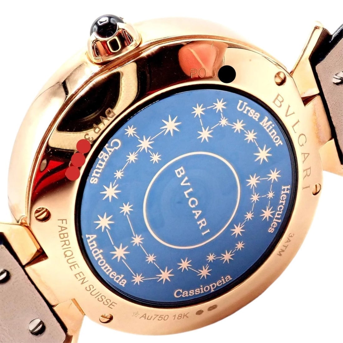 Bulgari 18k Rose Gold Diamond Sapphire Divas Dream Automatic Roman Night Watch - 5