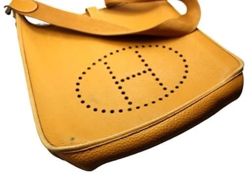 Authentic! Hermes Evelyne Dark Tan Clemence Leather GM Handbag Purse - 2