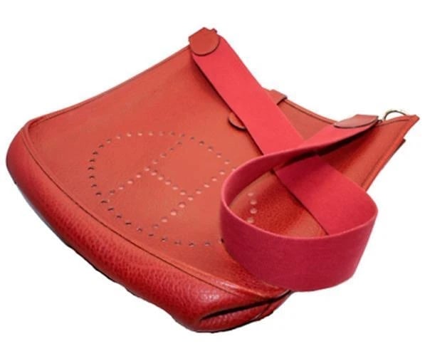 Authentic! Hermes Evelyne Brick Red Clemence Leather GM Handbag Purse - 4