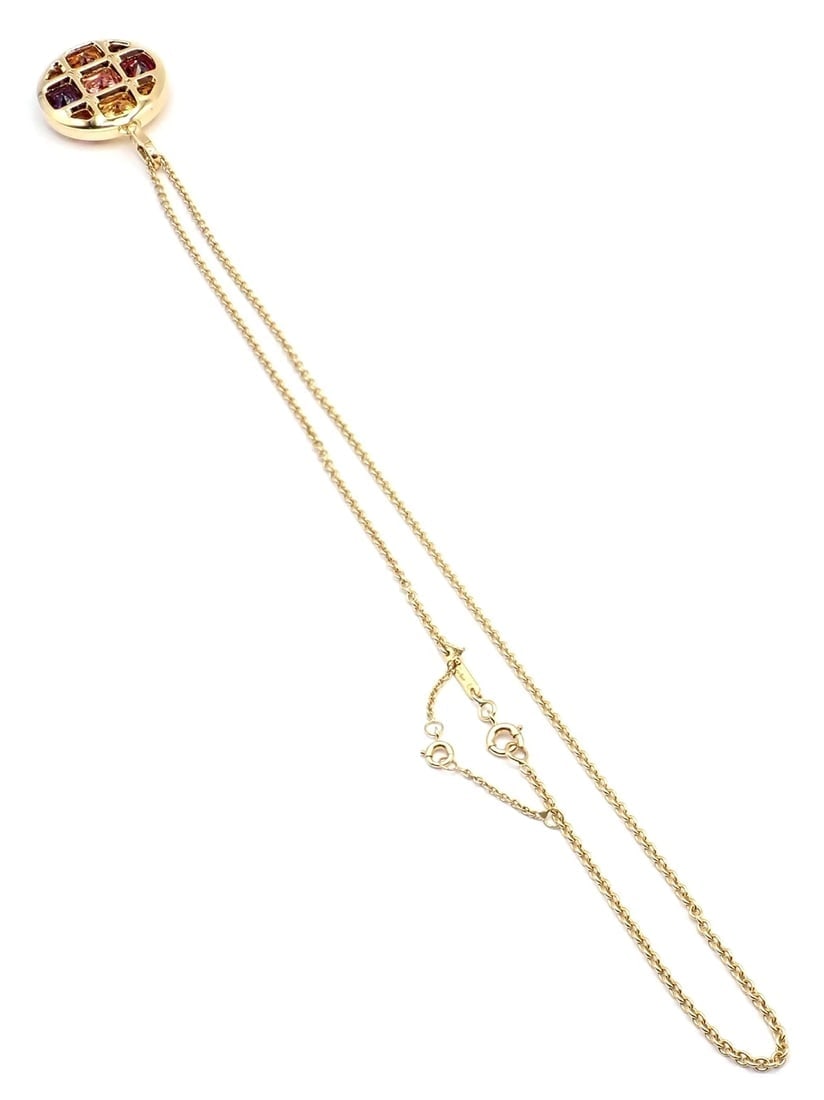 Cartier Pasha 18k Yellow Gold Amethyst Citrine Garnet Tourmaline Necklace Cert. - 12