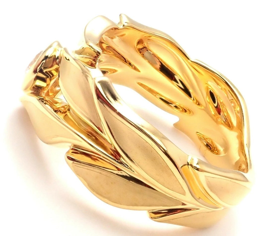New! Authentic Carrera Y Carrera 18k Mi Princes Greco Roman Diamond Crown Ring - 5