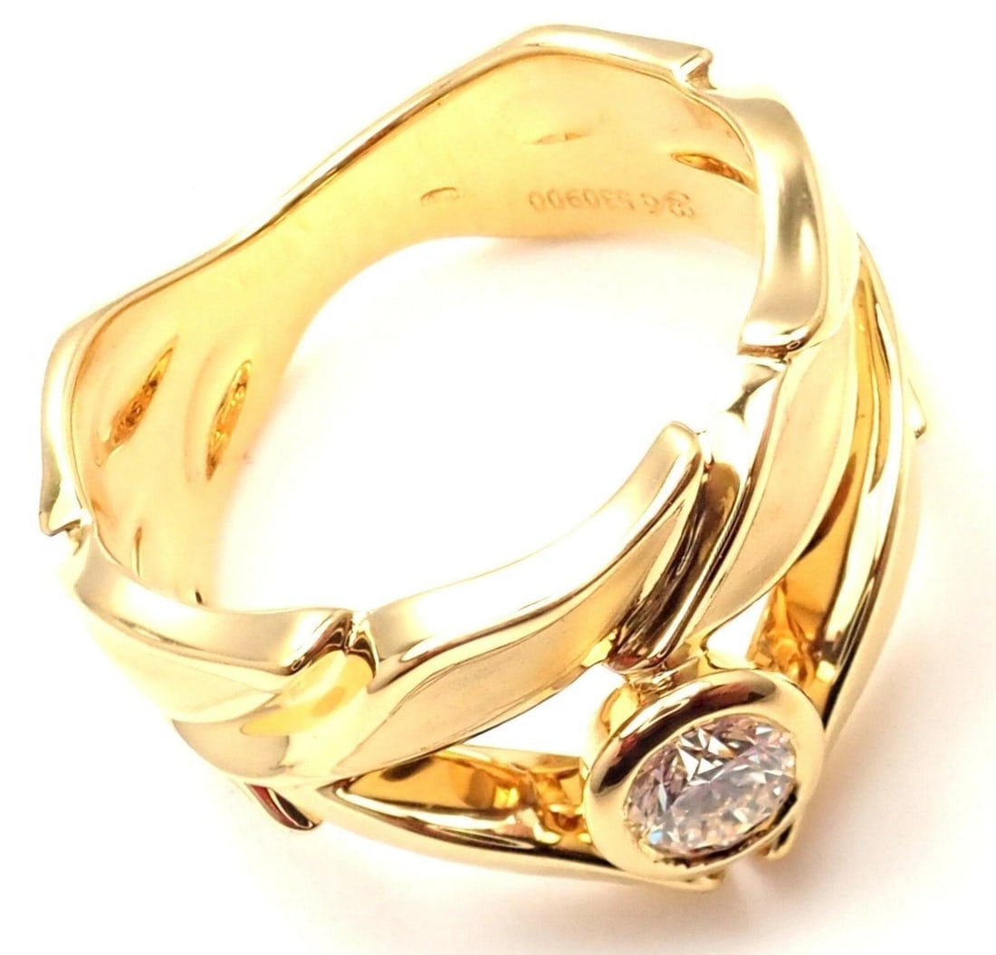 New! Authentic Carrera Y Carrera 18k Mi Princes Greco Roman Diamond Crown Ring - 6