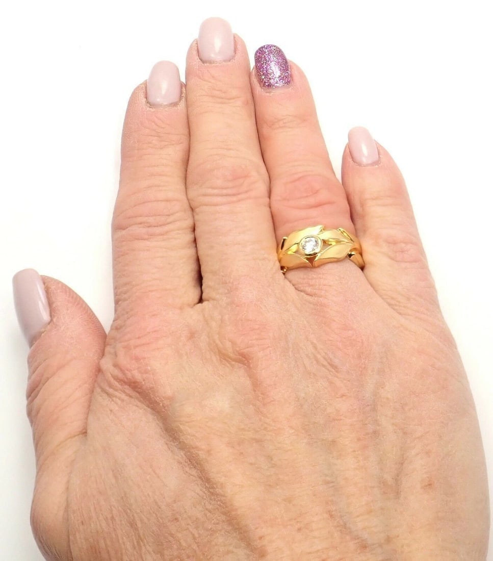 New! Authentic Carrera Y Carrera 18k Mi Princes Greco Roman Diamond Crown Ring - 8