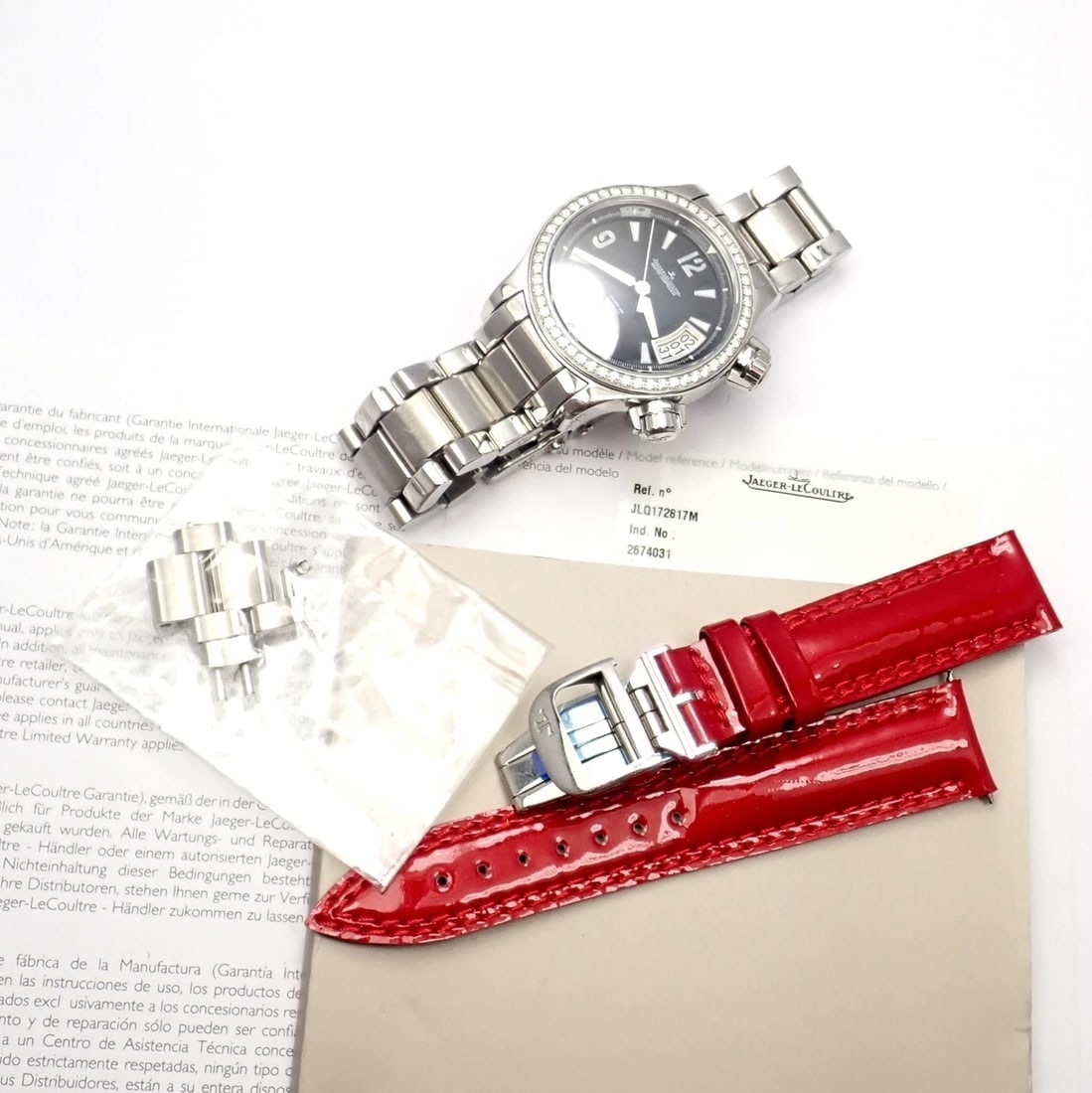 Jaeger LeCoultre Master Compressor Factory Diamond Automatic Watch +Extra Band - 15