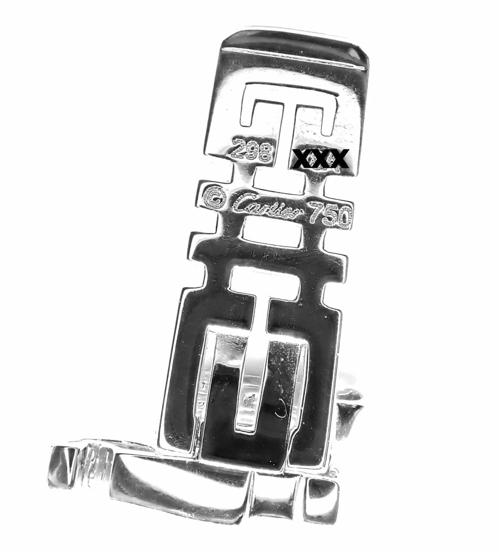 Authentic! Cartier Le Baiser Du Dragon 18k White Gold Diamond Ruby Pin Clip - 4