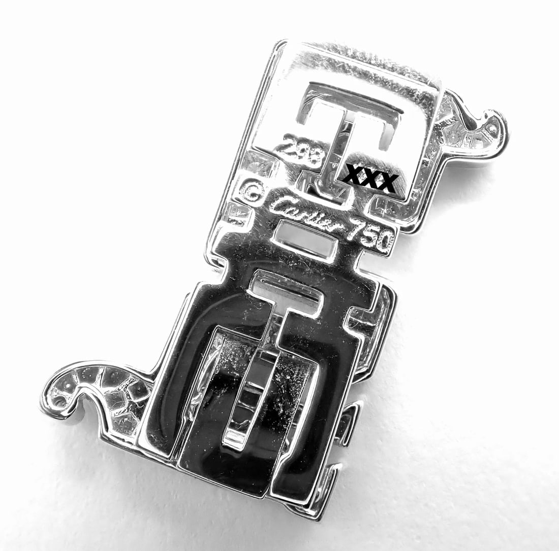 Authentic! Cartier Le Baiser Du Dragon 18k White Gold Diamond Ruby Pin Clip - 6