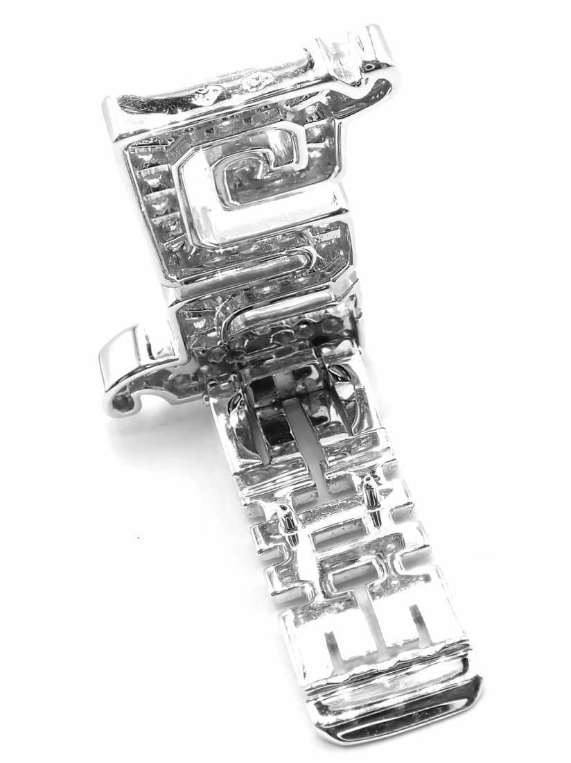 Authentic! Cartier Le Baiser Du Dragon 18k White Gold Diamond Ruby Pin Clip - 8