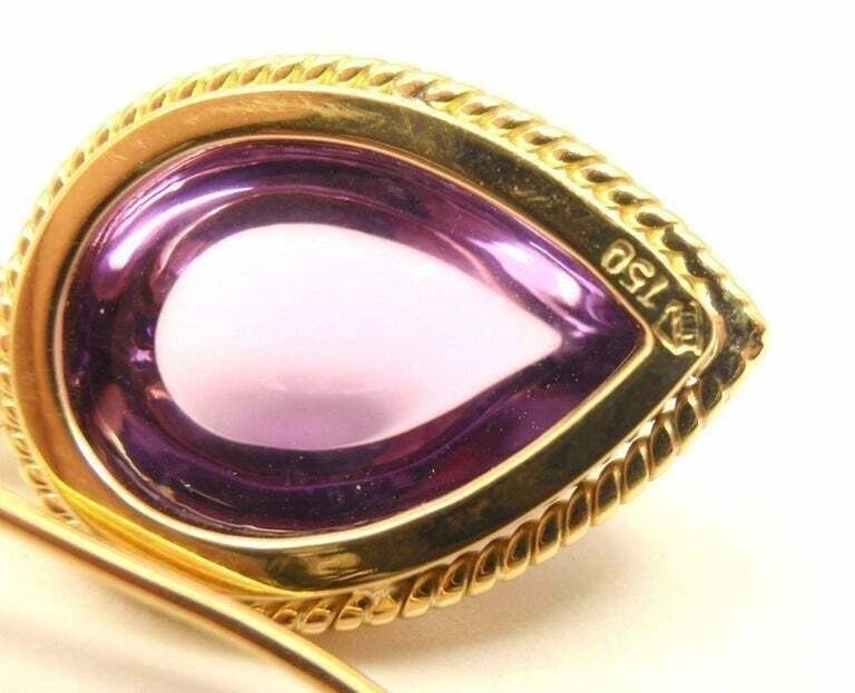 New! Authentic Temple St. Clair 18k Yellow Gold Chinese Bead Amethyst Earrings - 6