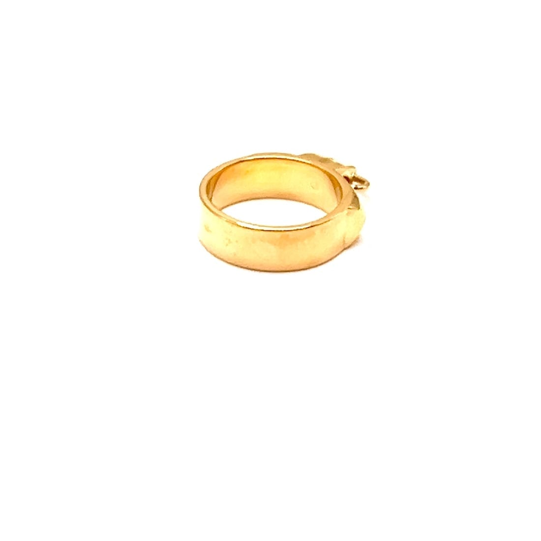 Authentic! Hermes 18k Rose Gold Collier De Chien Lock Band Ring Size 49 US 4 3/4 - 2
